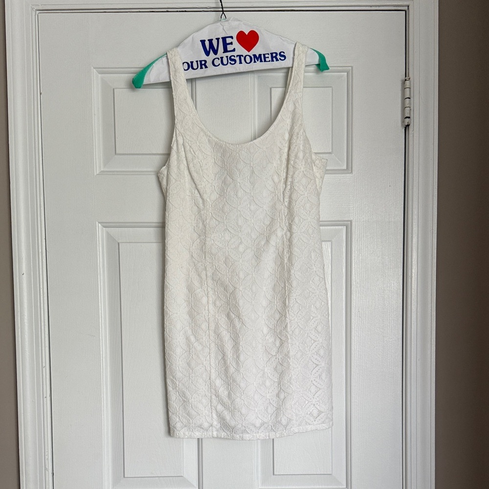 Vintage Hollister White Lace Mini Dress Size 3